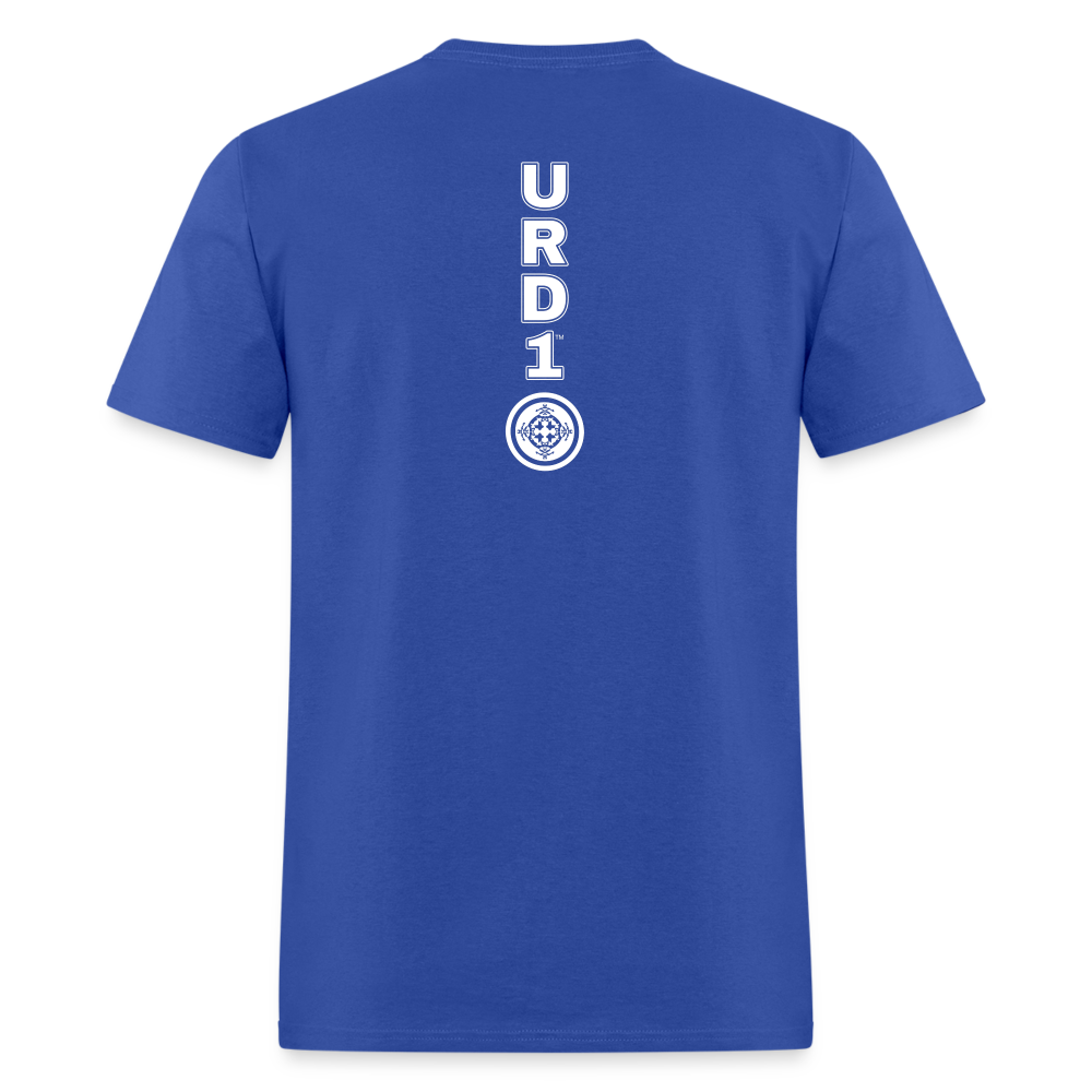 URD1 - Men Praise T-Shirt - Lion of Judah - royal blue