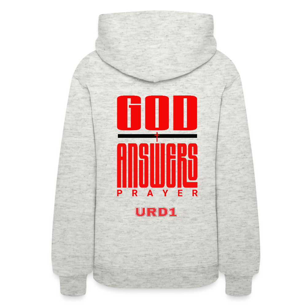 URD1 - I Pray - Women Street Praise Hoodie - heather oatmeal