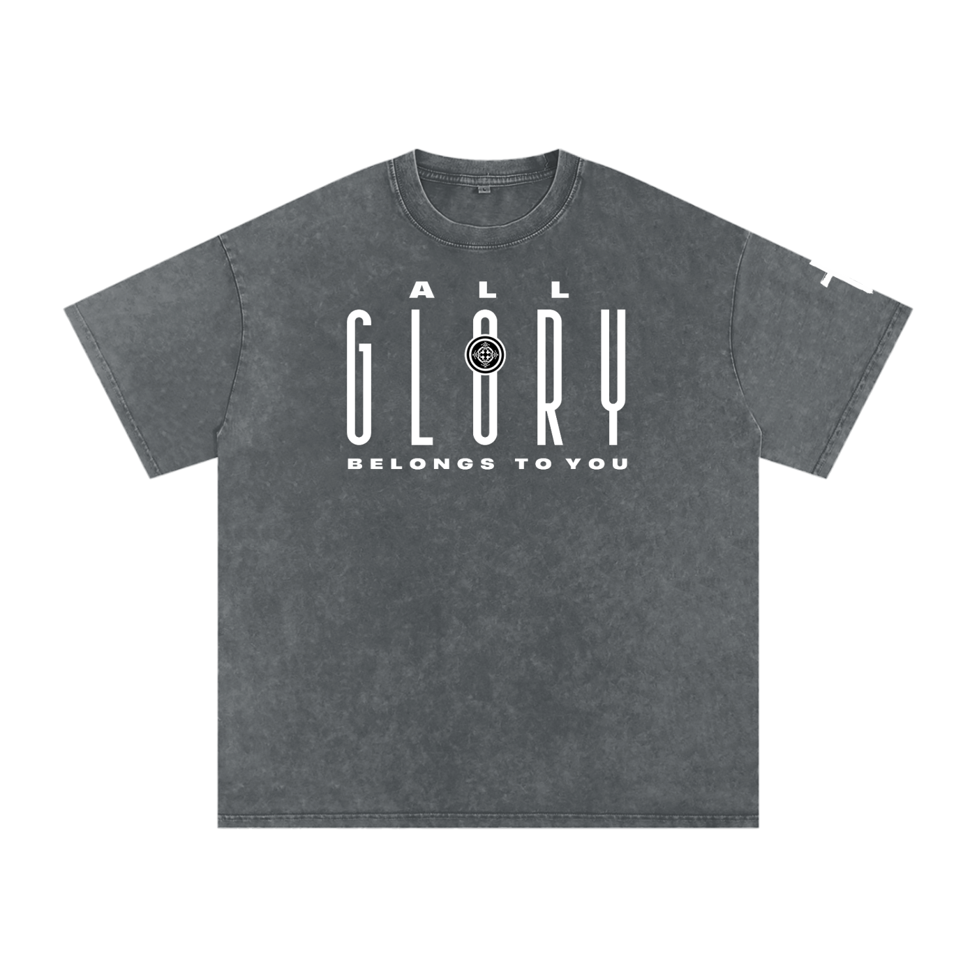 URD1 - Street-Praise T-Shirt -ALL GLORY- Snow Washed Oversized Cotton T-Shirt