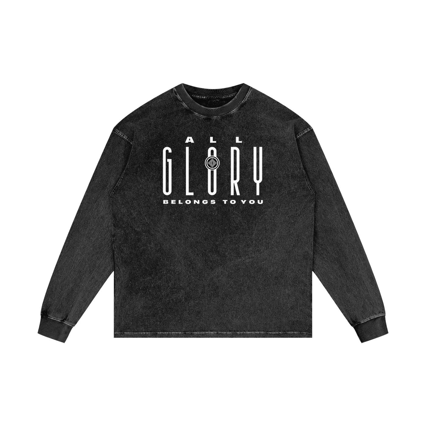 URD1 - Street-Praise T-Shirt -ALL GLORY - Acid Wash Oversize Long Sleeve T-Shirt