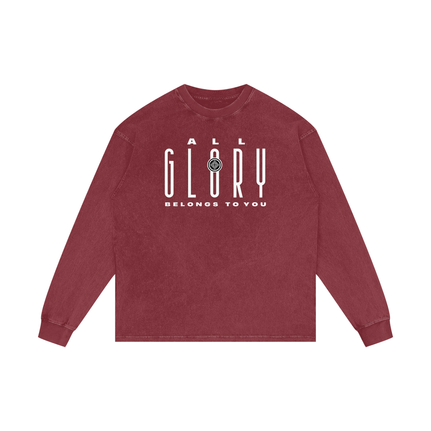 URD1 - Street-Praise T-Shirt -ALL GLORY - Acid Wash Oversize Long Sleeve T-Shirt