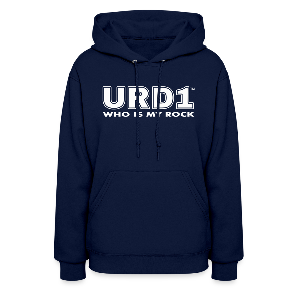 URD1- Who Is My Rock - Women Impact Hoodie - navy