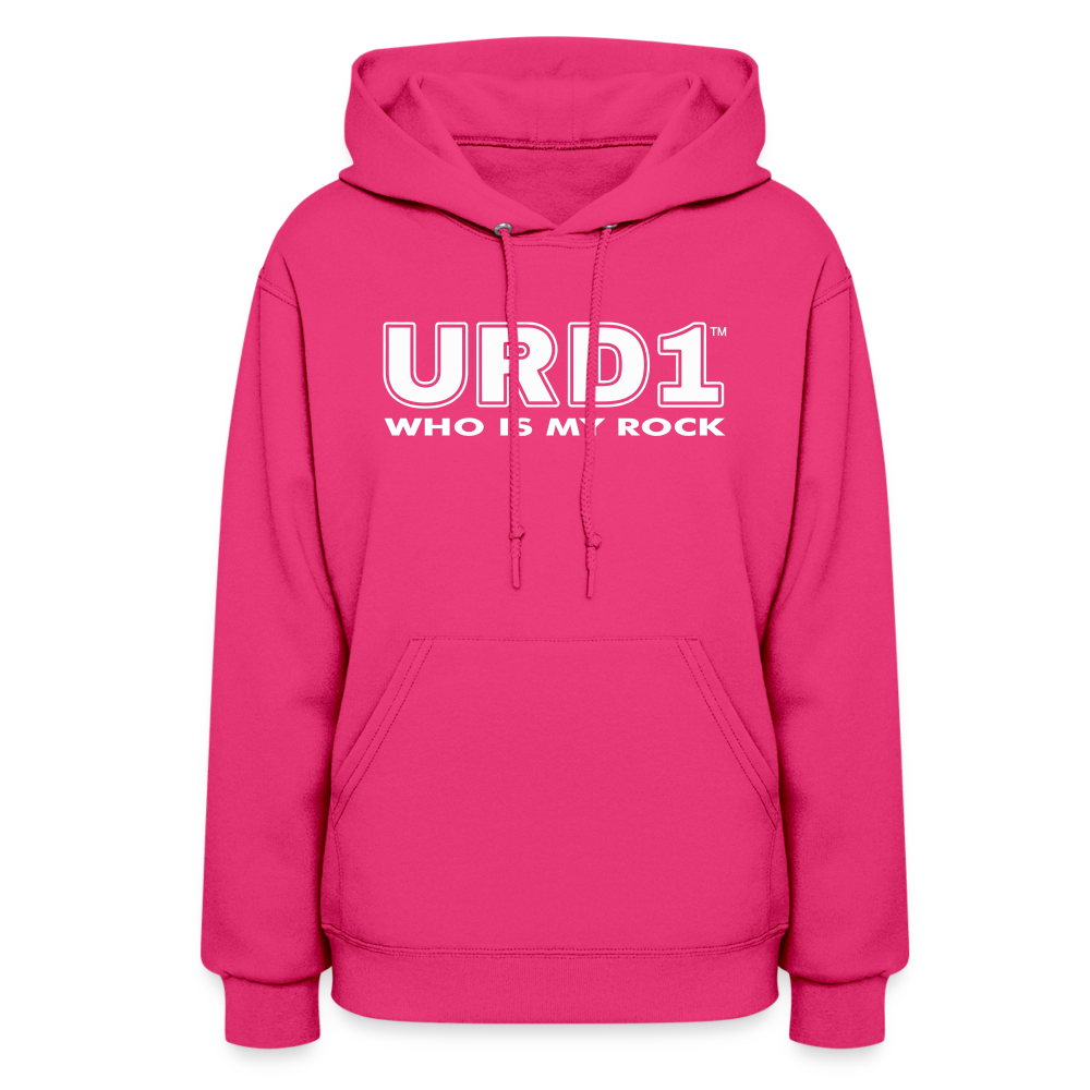 URD1- Who Is My Rock - Women Impact Hoodie - fuchsia