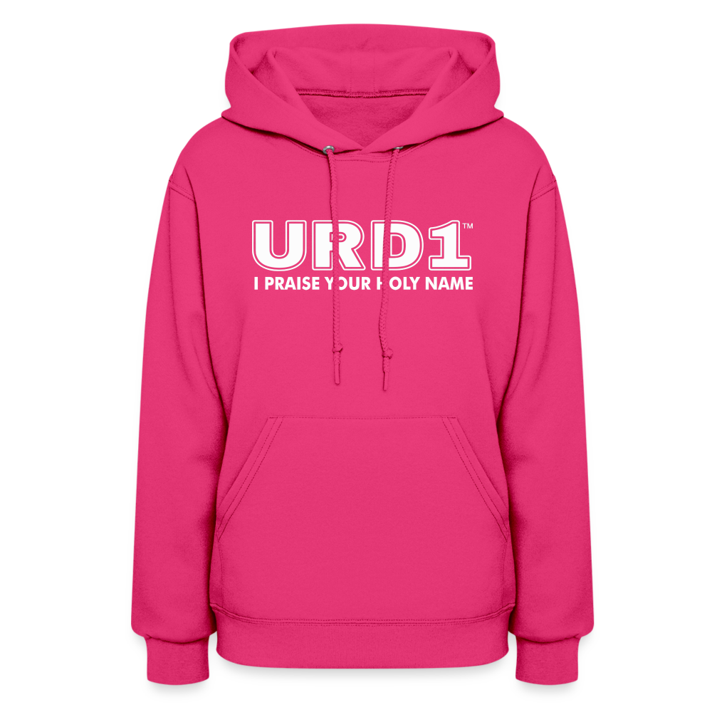 URD1- I Praise Your Holy Name - Women Impact Hoodie - fuchsia