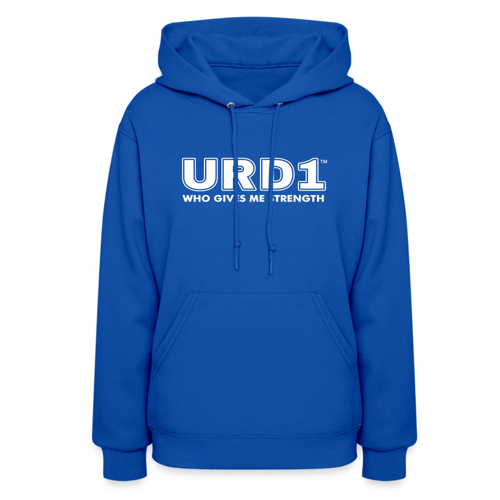 URD1- Who Gives Me strength - Women Impact Hoodie - royal blue
