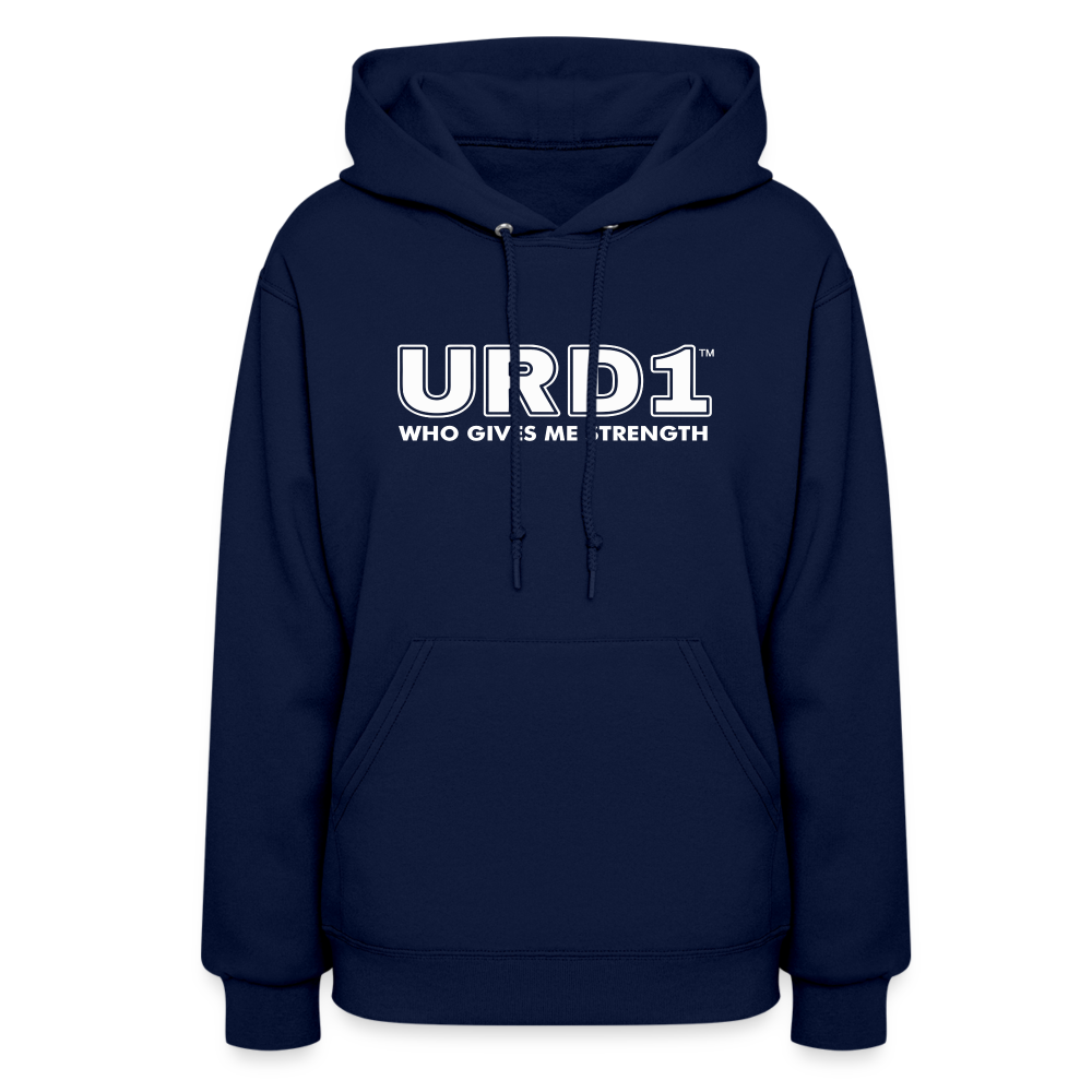 URD1- Who Gives Me strength - Women Impact Hoodie - navy