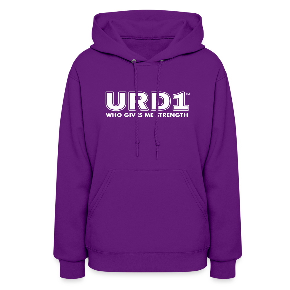URD1- Who Gives Me strength - Women Impact Hoodie - purple