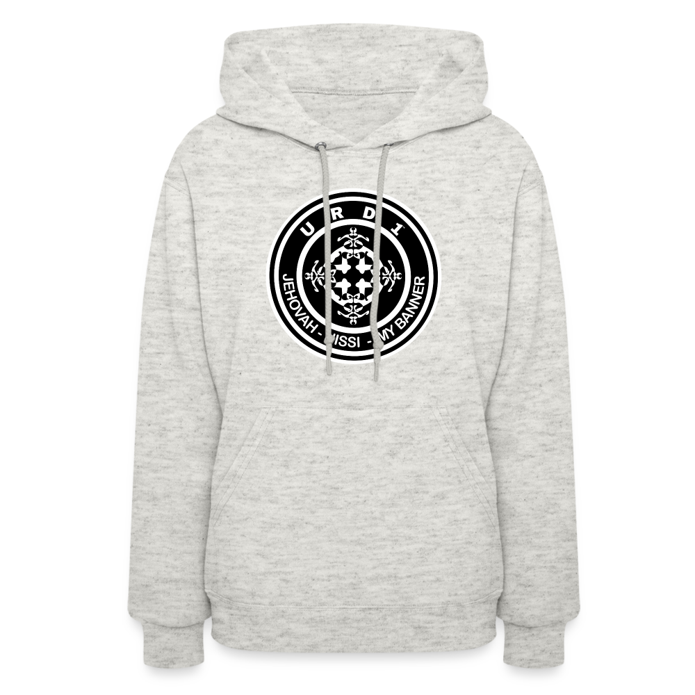 URD1- Jehovah Nissi - Women Impact Hoodie - heather oatmeal